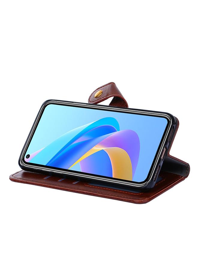 اس-توب جراب لهاتف OPPO Reno6 4G مصنوع من جلد البولي يوريثان الحراري وغطاء هاتف قلاب أفقي مصنوع من جلد البولي يوريثان الحراري - Image 5