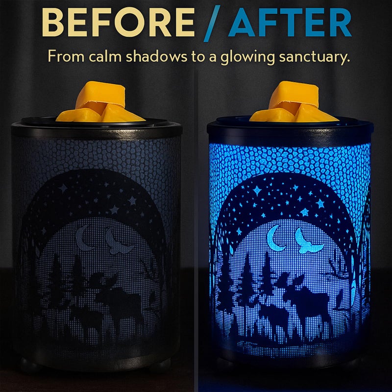Leyoue Electric Wax Warmer with Efficient PTC Heating - Enchanting Deer in Forest Iron Design, Quickly Melts Wax Blocks, Releases Long-Lasting Fragrance, Perfect Home Decor Piec - Image 4