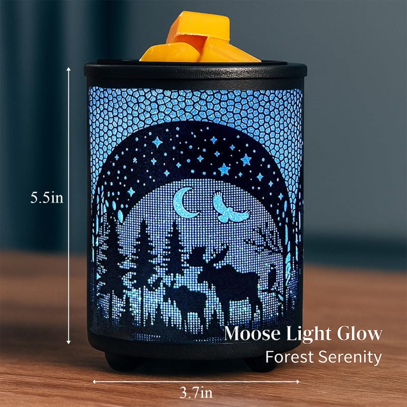 Leyoue Electric Wax Warmer with Efficient PTC Heating - Enchanting Deer in Forest Iron Design, Quickly Melts Wax Blocks, Releases Long-Lasting Fragrance, Perfect Home Decor Piec - Image 3