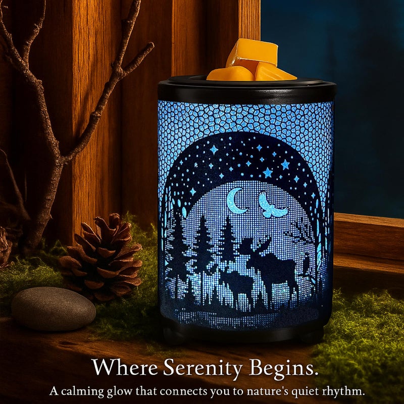 Leyoue Electric Wax Warmer with Efficient PTC Heating - Enchanting Deer in Forest Iron Design, Quickly Melts Wax Blocks, Releases Long-Lasting Fragrance, Perfect Home Decor Piec - Image 5