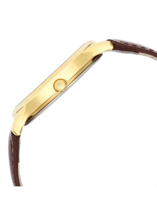 TITAN Men's Analog Round Shape Leather Wrist Watch - 1825YL04 - 47.3 Mm - Image 5
