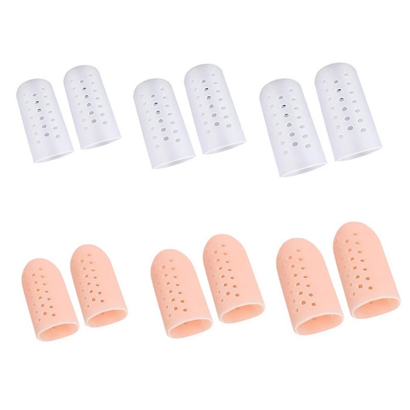 Gel Toe Protector and Hallux Valgus Separator 6 Pairs Anti Friction Toe Covers with Straightener for Bunion Relief and Foot Alignment Comfortable Protective Splints for Men and Women - Image 2