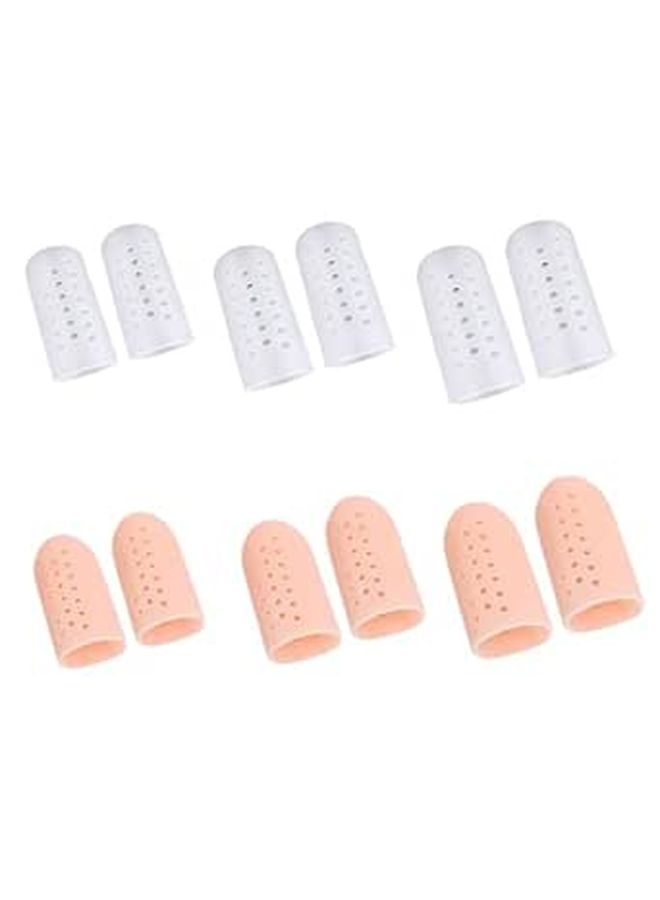 Gel Toe Protector and Hallux Valgus Separator 6 Pairs Anti Friction Toe Covers with Straightener for Bunion Relief and Foot Alignment Comfortable Protective Splints for Men and Women - Image 1