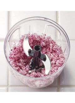 BLACKSTONE Handy Chopper Manual Food Chopper With Stainless Steel Blades Hand Powered Onion Chopper Vegetable Cutter Pull Chopper Green 900 ml  - Image 2
