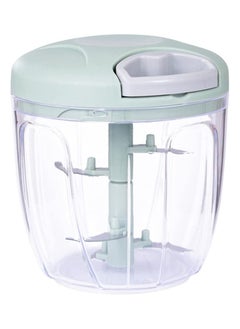 BLACKSTONE Handy Chopper Manual Food Chopper With Stainless Steel Blades Hand Powered Onion Chopper Vegetable Cutter Pull Chopper Green 900 ml  - Image 1