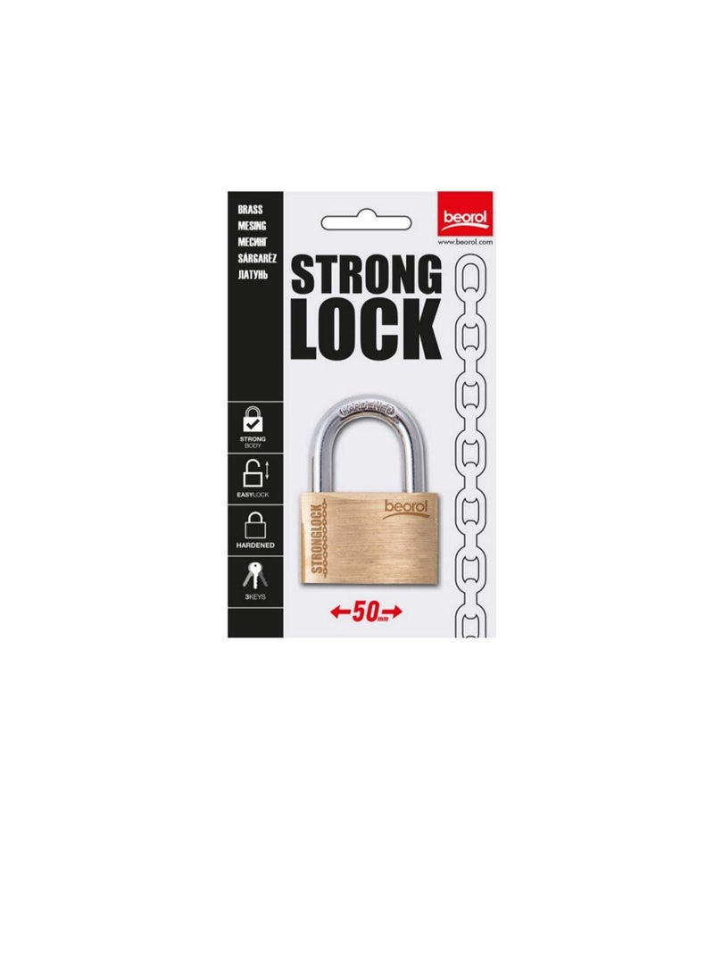 Beorol Beorol Full Brass Body Light Duty Padlock (50mm)  - Image 1