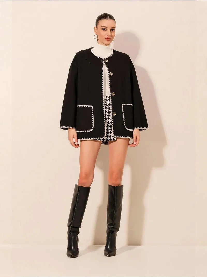 BIG DART BDART Shepherd Stitching Cotton Jacket with Pockets