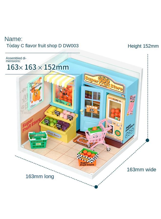 Bluejw If You Come To Diy Hut Super World Shop Hut Handmade Wooden 3d Three-dimensional Assembly Art House Doll House - Image 1