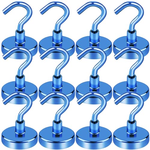 LOVIMAG Cruise Ship Essentials 85Lb Magnetic Hooks for Cruise Cabins Strong Magnetic Hooks for Hanging Refrigerator Celling Grill Fridge Kitchen12Pack - Image 1