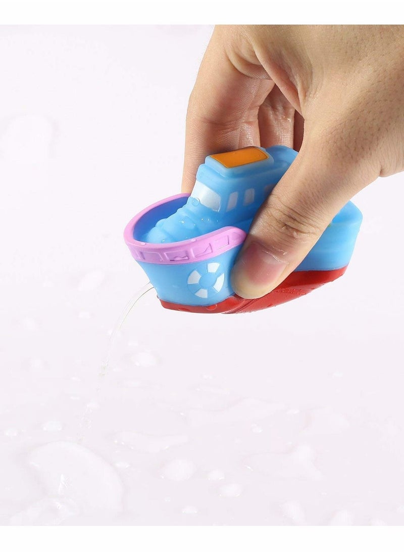 Excefore - Floating Bath Toys, 8 Pcs Squeeze Sound Bath Toy, - Image 1