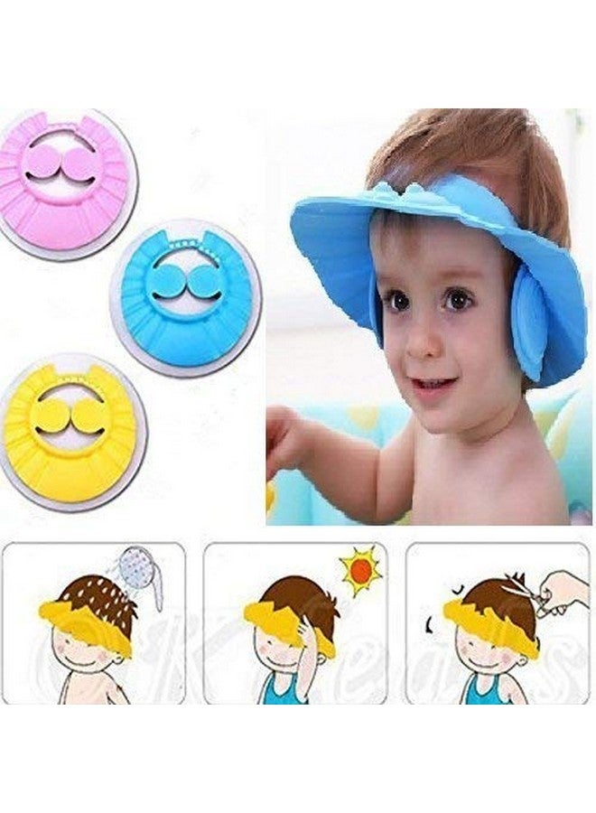 Dazzle Adjustable Shower Cap with Ear Shields for Kids (Blue) - Image 1