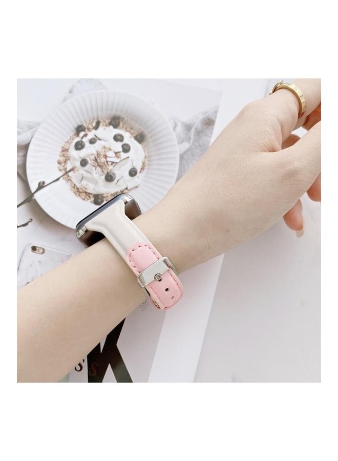 NIBEMINENT Ethnic Replacement Watchband for Apple Watch Series 1/2/3/4/5/6/7/SE 38/40/41mm Yellow/Pink - Image 3