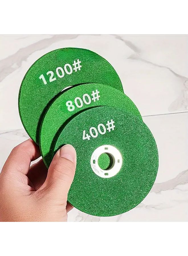 Set Of 3 Resin Grinding Wheels For Angle Grinders 100mm Whetstone For Grinding Rust Removal Polishing And Sharpening Kitchen Knives Scissors 400 800 1200 - Image 1