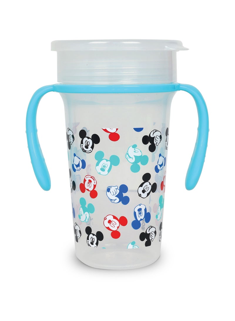 Disney Mickey Mouse 360 DEGREE Double Handle Training Sipper With Lid Spout & Straw, Spill Proof Sippy Cup With Handle, Learner Cup, 6+ Months, 5 Ounce, Multicolor, Official Disney Product - Image 1