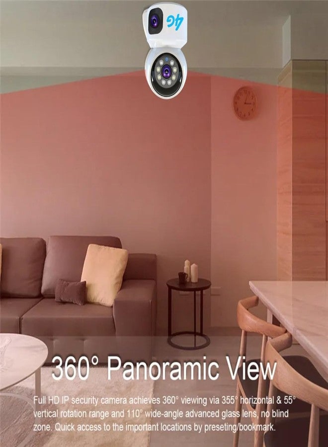 MAYUMI 2-Way Audio| Night Vision| AI Human Detect| Motion Alert|Cloud & SD Record| SD Card Support Upto 256GB| Indoor CCTV | 4G 5+5MP CCTV Security Camera 360° Pan & Tilt| Dual Lens/Dual View - Image 3