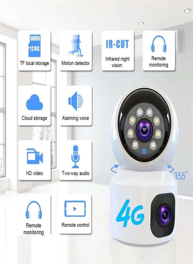 MAYUMI 2-Way Audio| Night Vision| AI Human Detect| Motion Alert|Cloud & SD Record| SD Card Support Upto 256GB| Indoor CCTV | 4G 5+5MP CCTV Security Camera 360° Pan & Tilt| Dual Lens/Dual View - Image 4