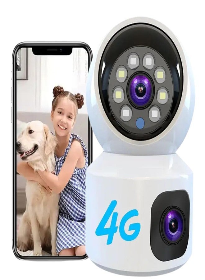 MAYUMI 2-Way Audio| Night Vision| AI Human Detect| Motion Alert|Cloud & SD Record| SD Card Support Upto 256GB| Indoor CCTV | 4G 5+5MP CCTV Security Camera 360° Pan & Tilt| Dual Lens/Dual View - Image 1