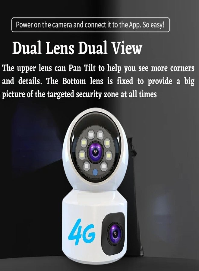 MAYUMI 2-Way Audio| Night Vision| AI Human Detect| Motion Alert|Cloud & SD Record| SD Card Support Upto 256GB| Indoor CCTV | 4G 5+5MP CCTV Security Camera 360° Pan & Tilt| Dual Lens/Dual View - Image 2