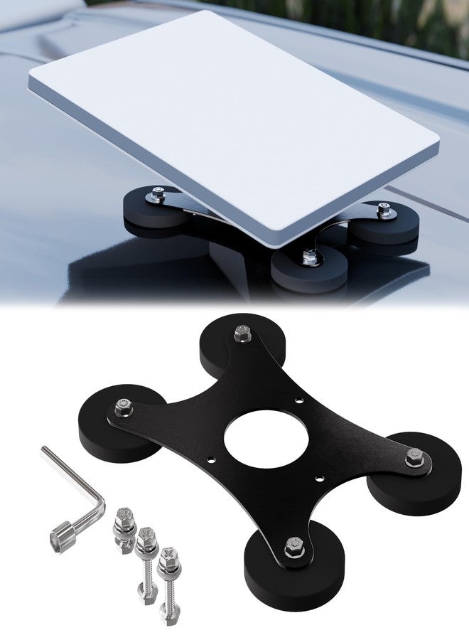 DAIERTEK Starlink Mini Car Magnetic Mount - Ultra Strong 220LBS Quick Release Roof Mount Kit, 360° Rotation, No Drill Universal Magnetic Car Mount for RV Van Truck Boat Yacht Vehicle - Image 1