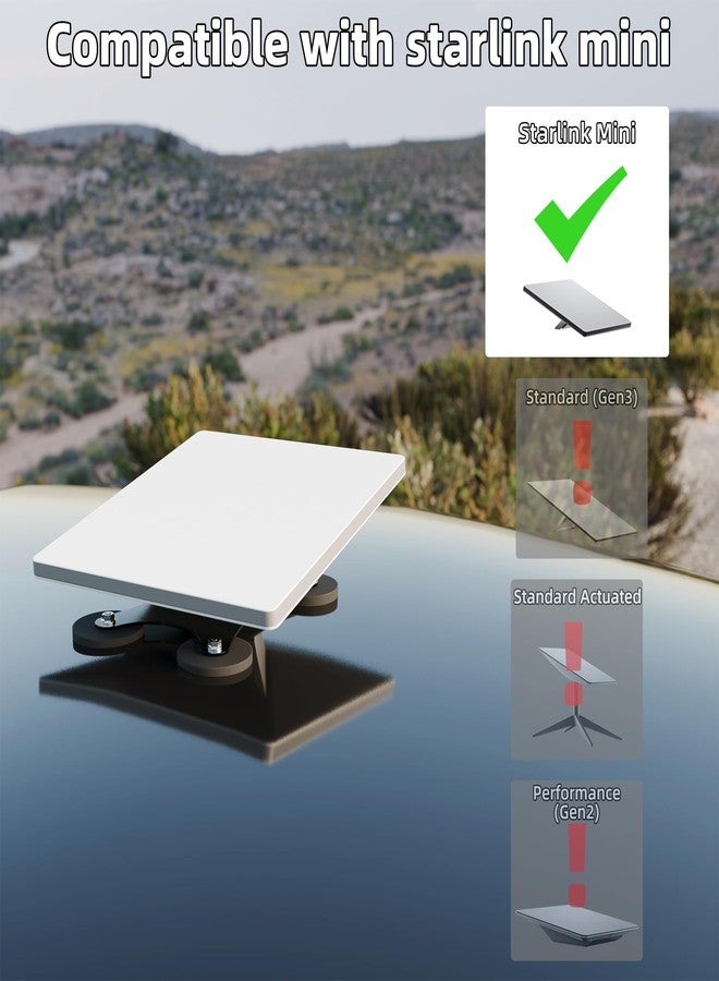 DAIERTEK Starlink Mini Car Magnetic Mount - Ultra Strong 220LBS Quick Release Roof Mount Kit, 360° Rotation, No Drill Universal Magnetic Car Mount for RV Van Truck Boat Yacht Vehicle - Image 5