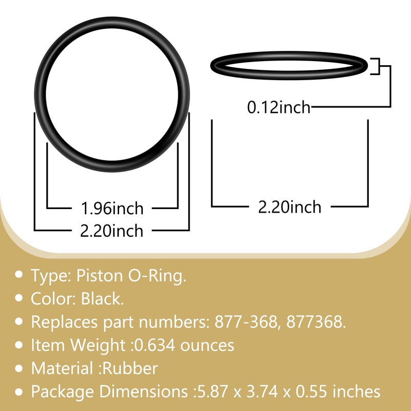 HASMX 10 Pack Piston O-Rings for Hitachi Replaces Part Numbers: 877-368, 877368 and Fits Hitachi Nailer Models: 83AA2, NR65AK, NR65AK(S), NR65AK2, NR83A, NR83A2, NR83A2(S), NR83A3, NR83A3(S), NR83AA - Image 5