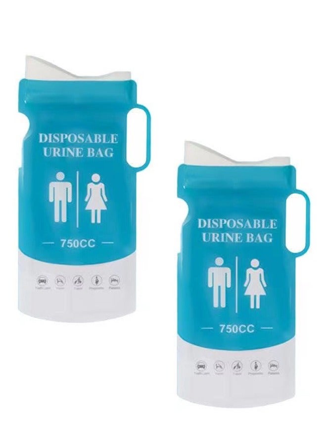Gasin Disposable Urine Bags 750ML Large Capacity Camping Pee Bags, Unisex Urinals Vomit Bags for Travel Urinal Toilet Traffic Jam Emergency Portable Toilet Bee Bag for Men Women Kids Patient(12 Pack)  - Image 1