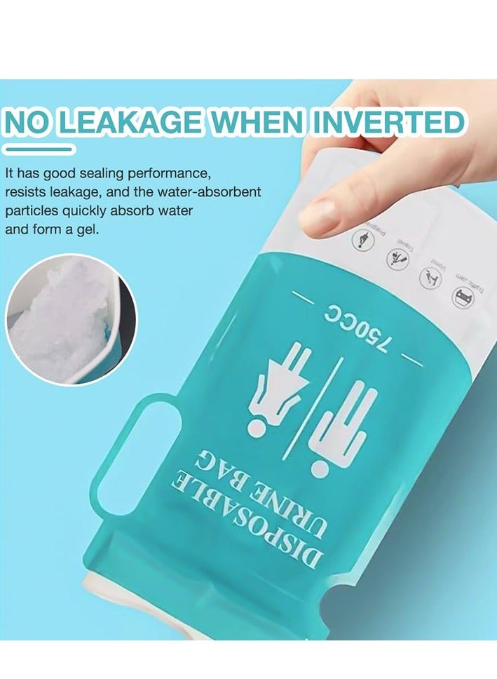 Gasin Disposable Urine Bags 750ML Large Capacity Camping Pee Bags, Unisex Urinals Vomit Bags for Travel Urinal Toilet Traffic Jam Emergency Portable Toilet Bee Bag for Men Women Kids Patient(12 Pack)  - Image 3