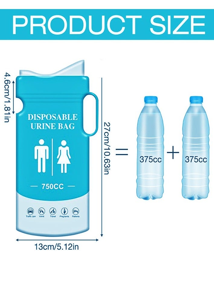 Gasin Disposable Urine Bags 750ML Large Capacity Camping Pee Bags, Unisex Urinals Vomit Bags for Travel Urinal Toilet Traffic Jam Emergency Portable Toilet Bee Bag for Men Women Kids Patient(12 Pack)  - Image 4