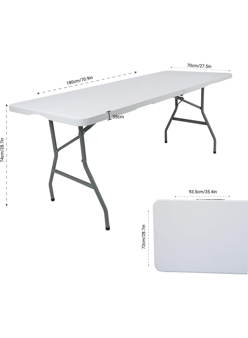 Heavy Duty 6 ft Folding Table, Portable Foldable Multipurpose Table for Camping, Picnic, Garden, BBQ, Catering and Events - Image 5