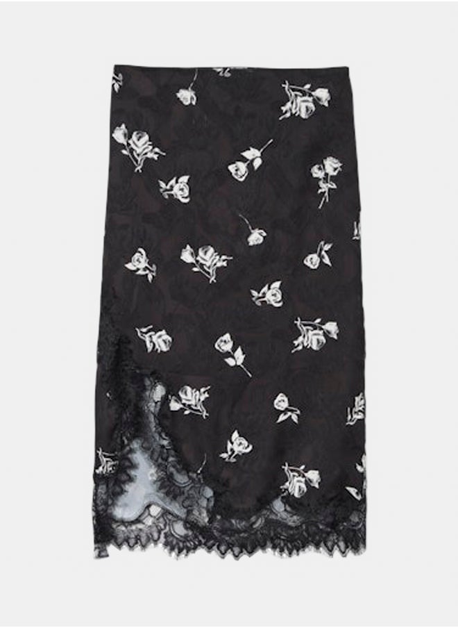 VERO MODA Vmrose Lace Calf Skirt Faw  Exp 