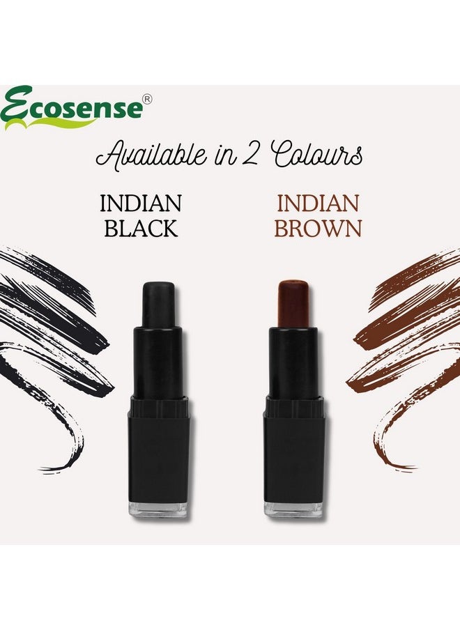 Ecosense - Hair Colour Stick - Black | Temporary Hair Colour Stick | Root Touch Up For Grey Hair | Instant Hair Colour For Grey Hair | Easy-To-Use Hair Colour Stick | Quick & Mess-Free Hair - 4Gm - Image 1