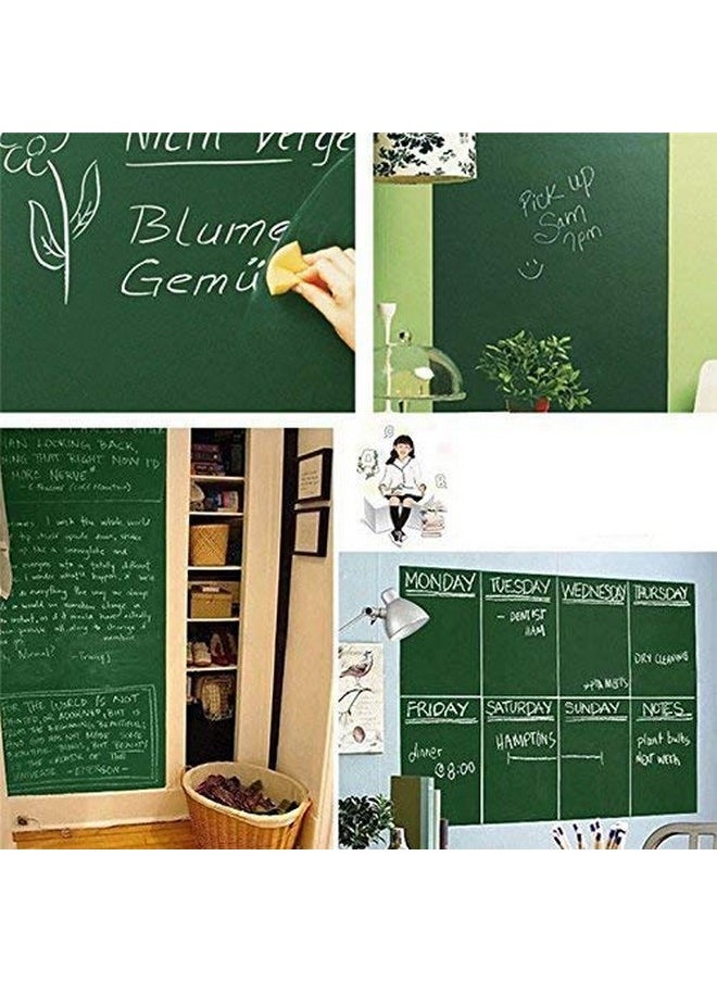 CRAFTDEV - Green Board Vinyl Wall Sticker Removable Decal Chalkboard For Home/School/Office/College/Study Room/Kitchen (45 X 200 Cm) (Green) - Image 1
