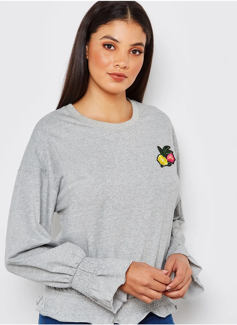 LUMIERE Patch French Terry Sweatshirt