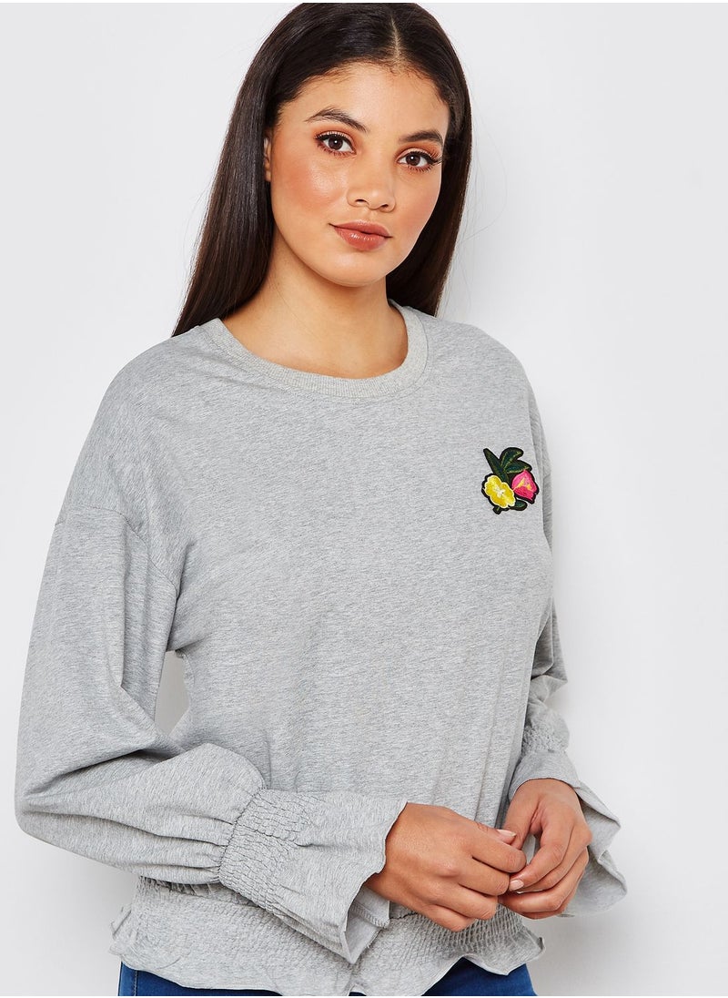 LUMIERE Patch French Terry Sweatshirt  - Image 1