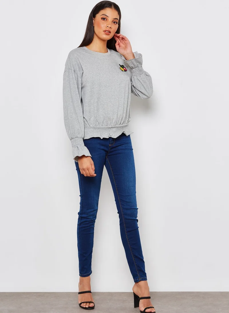 LUMIERE Patch French Terry Sweatshirt