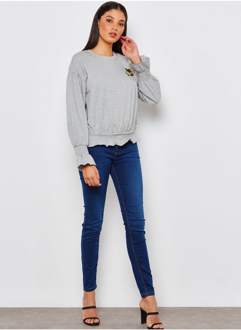 LUMIERE Patch French Terry Sweatshirt  - Image 4