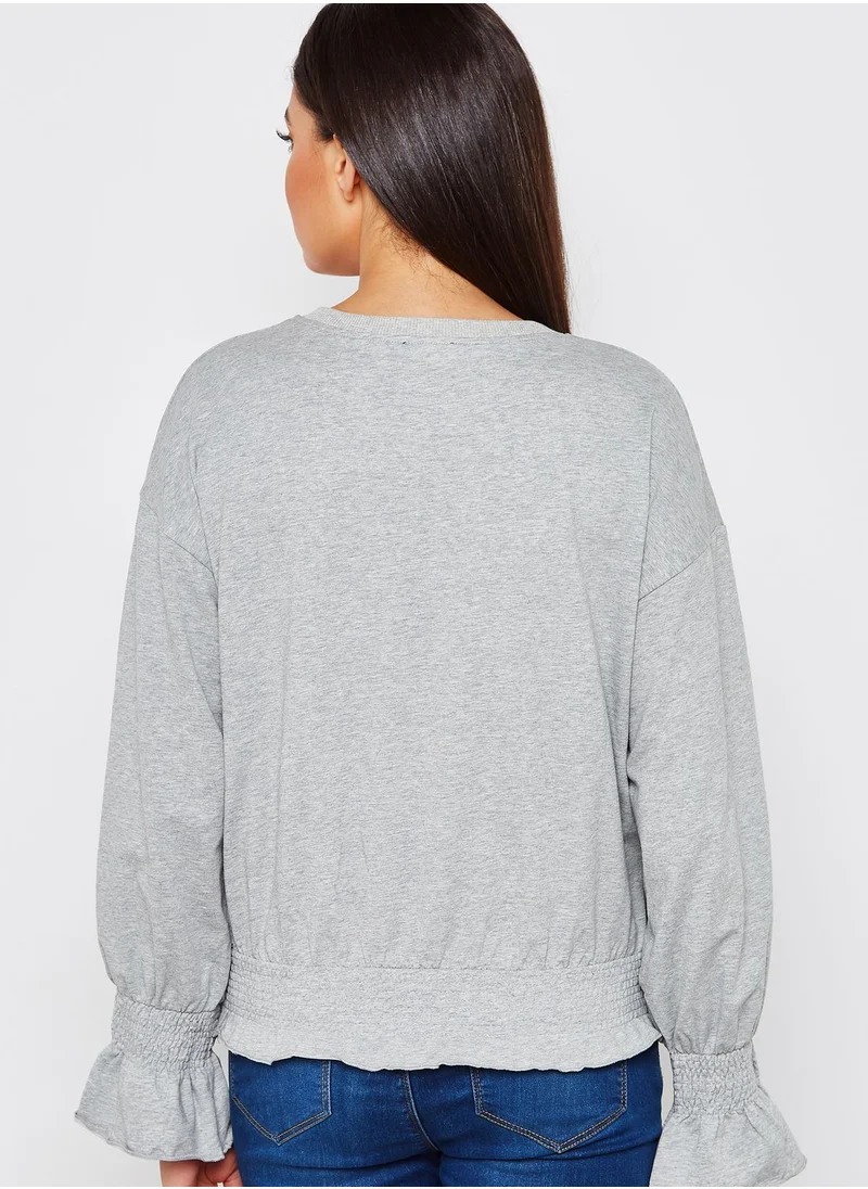 LUMIERE Patch French Terry Sweatshirt
