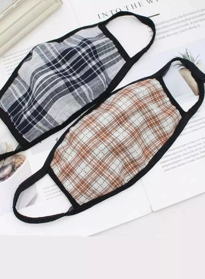 1pc Plaid Pattern Random Face Covering  - Image 1