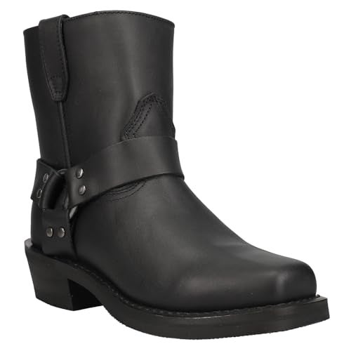 Dingo Boots Mens Rev Up Square Toe Motorcycle Casual Boots Ankle - Black - Size 11 D_M - Image 3