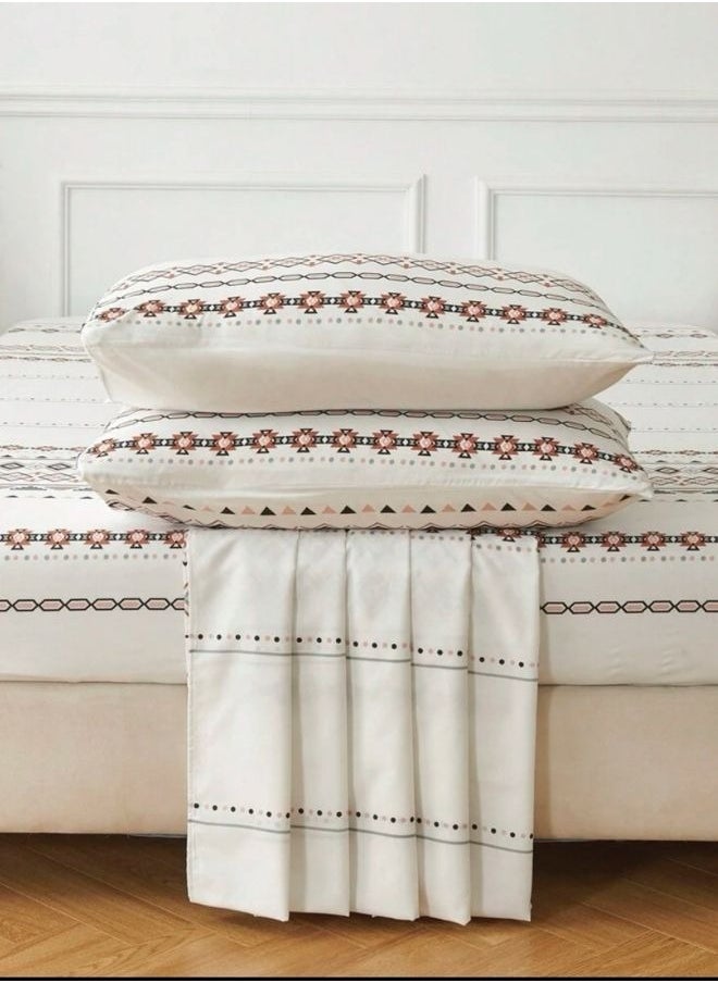 LUNA Home - 4 Pieces Bedsheet Set Boho Design. - Image 1