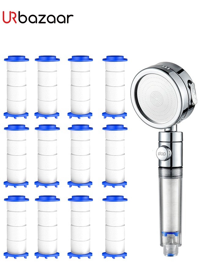 URbazaar 12 Pcs Showerhead Filter PP Cotton Cartridge Filter High Pressure Handheld Showerhead Filter for High Pressure Shower Sets  - Image 1
