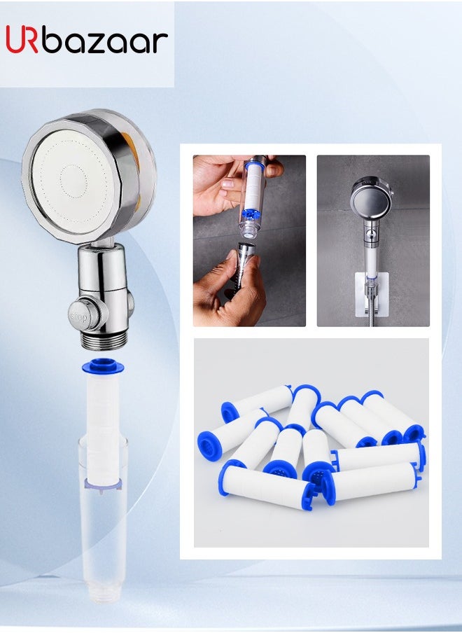 URbazaar 12 Pcs Showerhead Filter PP Cotton Cartridge Filter High Pressure Handheld Showerhead Filter for High Pressure Shower Sets  - Image 3