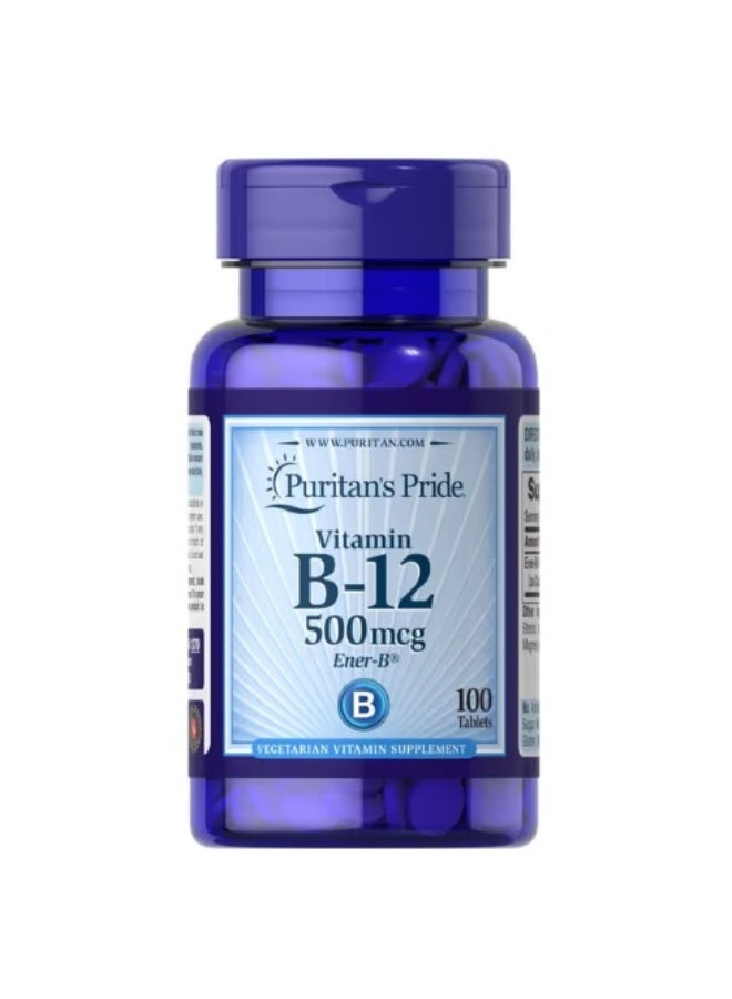 Vitamin B‑12 500 mcg – 100 Tablets