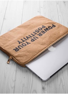 JML 14 inch 13.3 laptop liner kraft paper computer bag retro original simple letters literary lightweight and thin  - Image 2