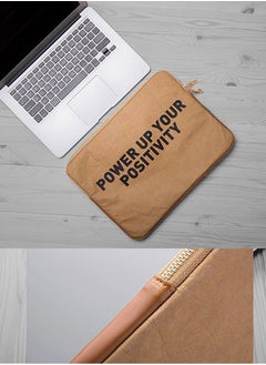 JML 14 inch 13.3 laptop liner kraft paper computer bag retro original simple letters literary lightweight and thin  - Image 4