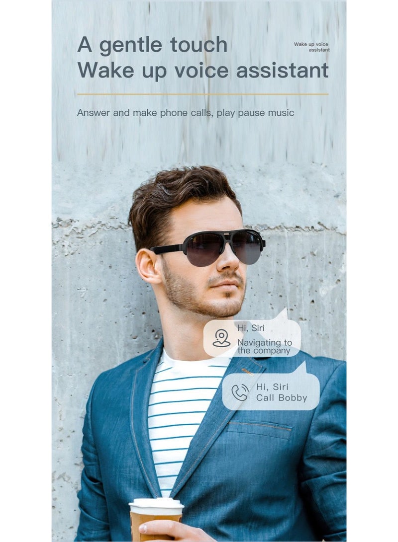 Smart sunglasses private model F08 wireless bluetooth headset sunscreen eye protection audio sunglasses TWS headset  - Image 3