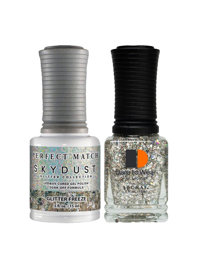 Lechat Gel Nail Polish, Gel Polish Soak Off Led U V Nail Gel Polish Sky Dust Glitter Glitter Freeze Sdms07 - Image 1