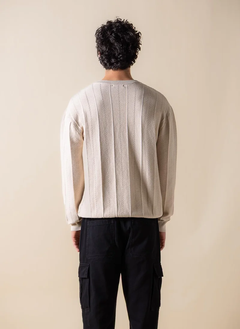 SHAPES TEXTURED KNIT SWEATER