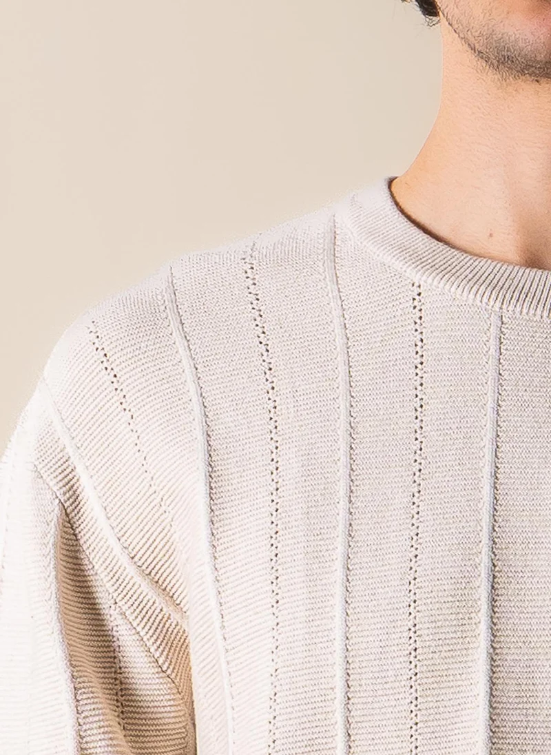 SHAPES TEXTURED KNIT SWEATER
