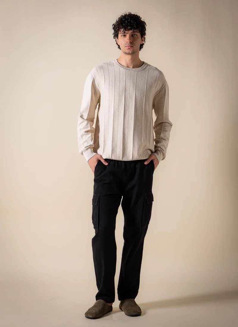 SHAPES TEXTURED KNIT SWEATER